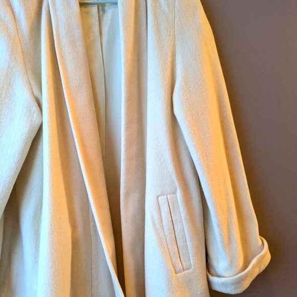 Otello Pelle Vintage Wool Blend White Coat 16/18 - Picture 5 of 15